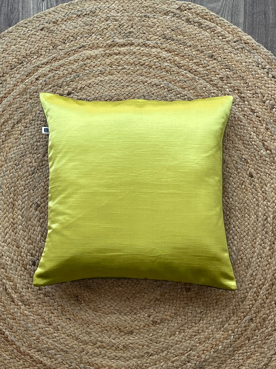 Premium Reversible Slub Silk Cushion Cover - 16” x 16”