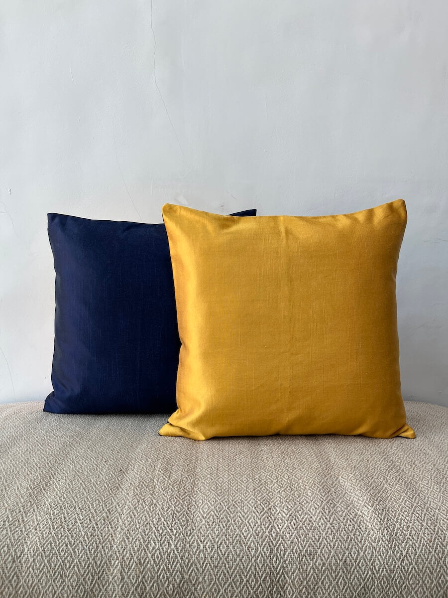 Premium Reversible Slub Silk Cushion Cover - 16” x 16”