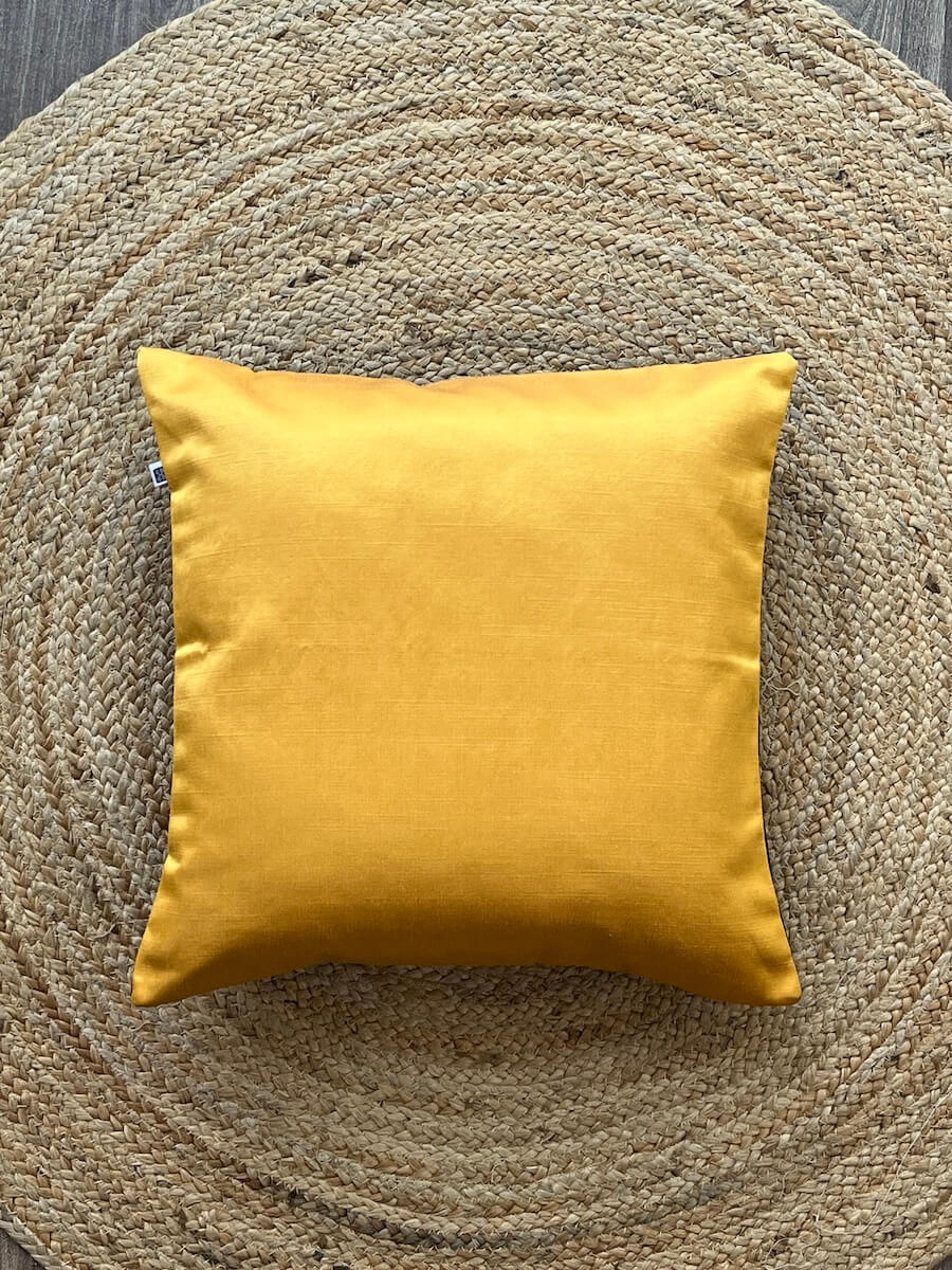 Premium Reversible Slub Silk Cushion Cover - 16” x 16”