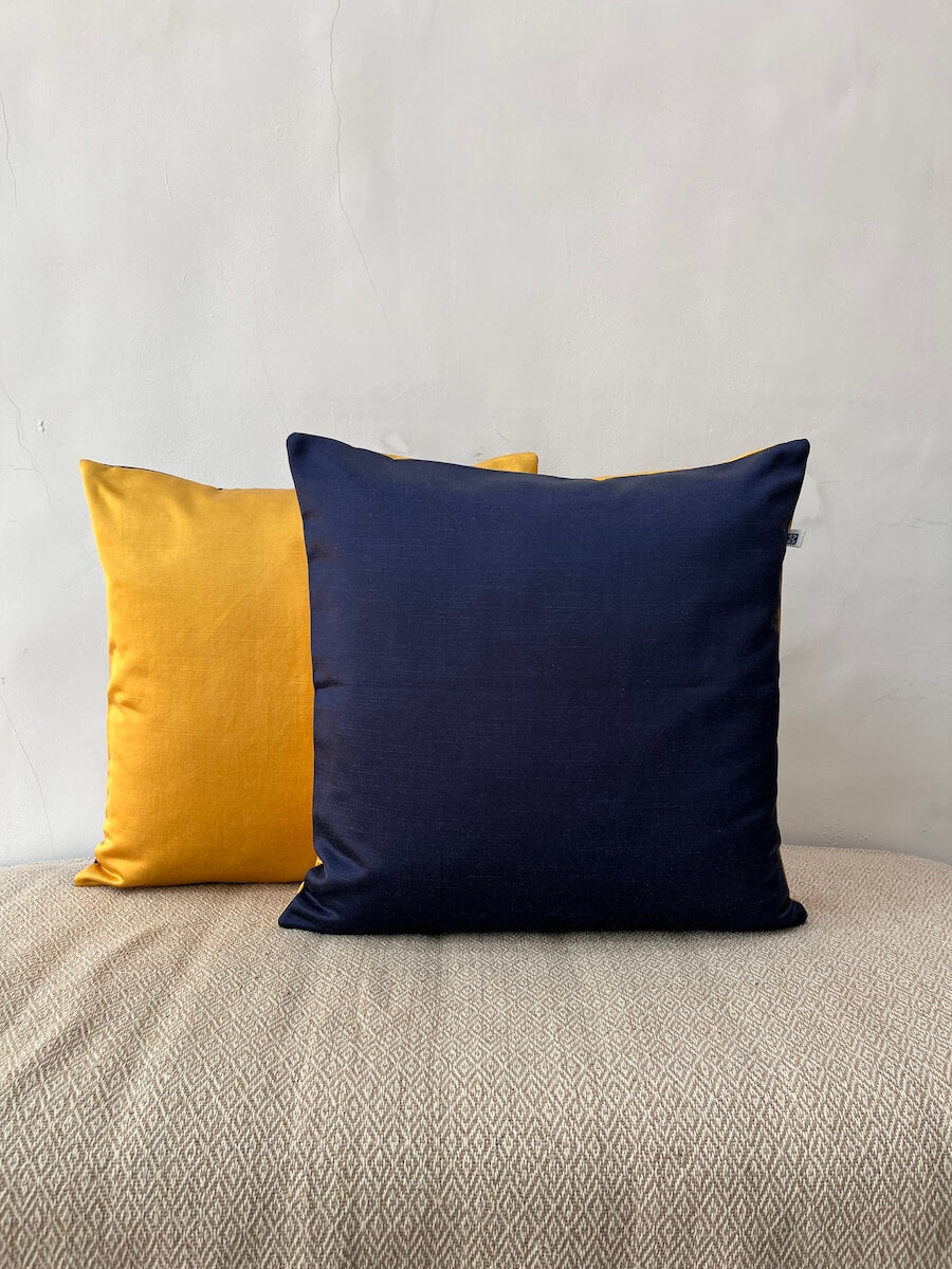 Premium Reversible Slub Silk Cushion Cover - 16” x 16”