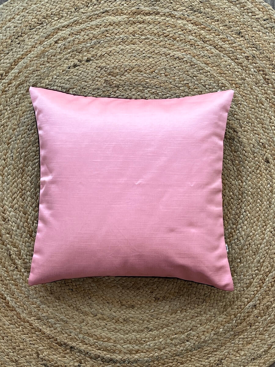 Premium Reversible Slub Silk Cushion Cover - 16” x 16”