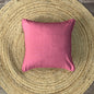 Solid Reversible Sweet Blush Pink Cotton Cushion Cover Size 16"x16" Set of 2