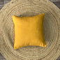 Solid Reversible Marigold Mustard  Cotton Cushion Cover Size 16"x16" Set of 2