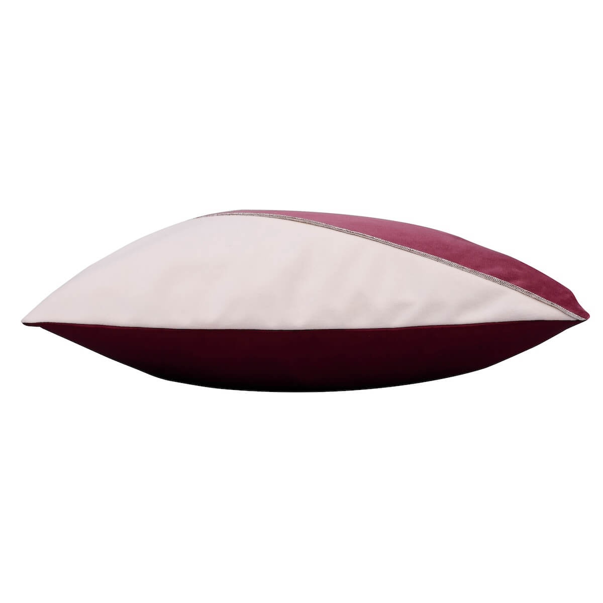 Luxury Velvet Color Block Cushion Cover - 16” x 16”