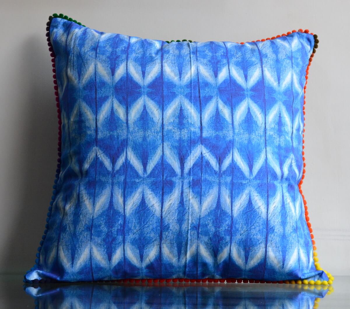 Blue tie outlet dye throw pillow