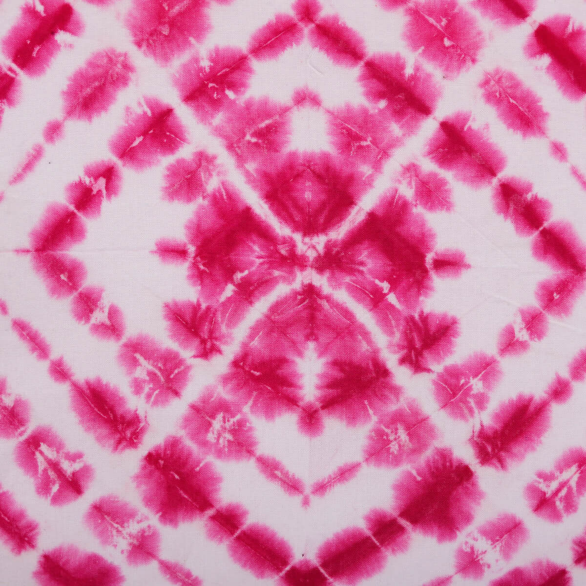 Handcrafted Tie Dye Pattern Pink Colour Cotton Cushion Cover Size- 16"x16"