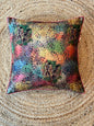 Classy Warli Design Printed Khadi Silk Multicolour Cushion Cover Size 16''x16''