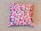 Vibrant Abstract Brush Stroke Printed Velvet Multicolour Cushion Cover - 16''x16'' Size