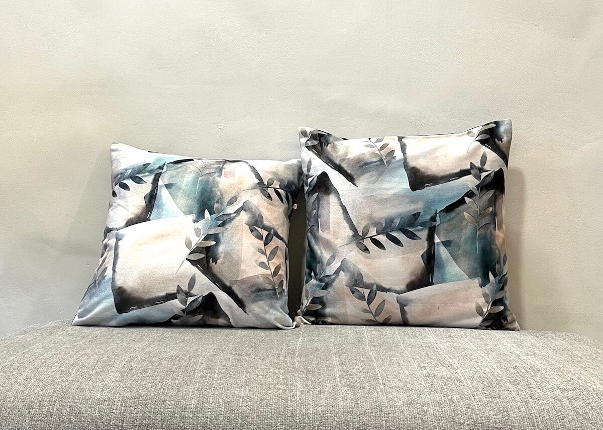 Stylish Abstract Monochrome Velvet Printed Multicolour Cushion Cover - 16''x16'' Size