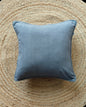 Solid Reversible Sage Grey Cotton Cushion Cover Size 16"x16" Set of 2