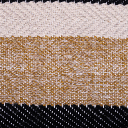 Textured Stripes Pattern Woven Handloom Multicolour Cushion Cover Size 16"x16"