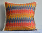 Ikat Printed Cotton Orange Colour Cushion Cover Size 16"x16"