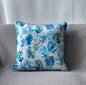 Fall Leaves Shaded Printed Velvet White Multicolour Cushion Cover Size 16"x16"